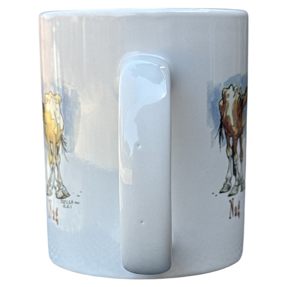 Vintage 90s Leanin’ Tree Horse Design White Coffee Tea Mug Nag Horse Humor - Picture 4 of 7